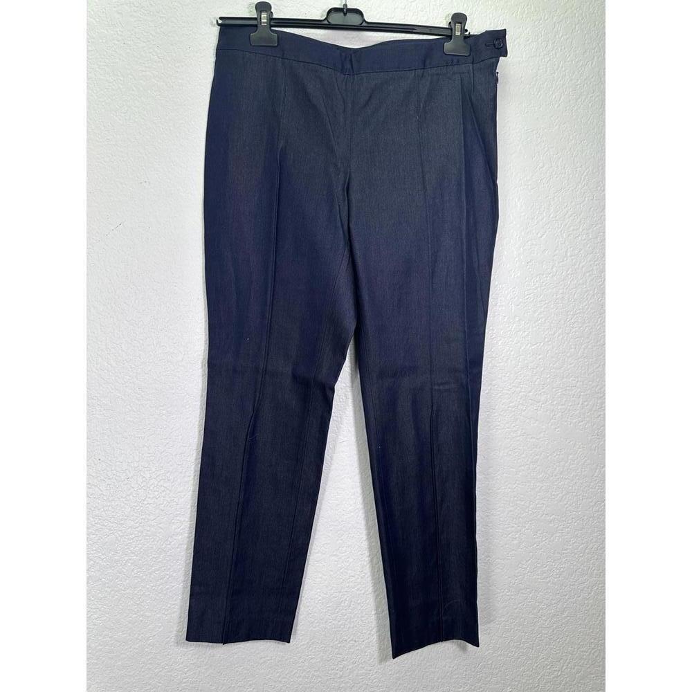 VTG Sz 12 Brooks Brothers Women’s Loro Piana 100% Cotton Blue Pants Natalie Fit
